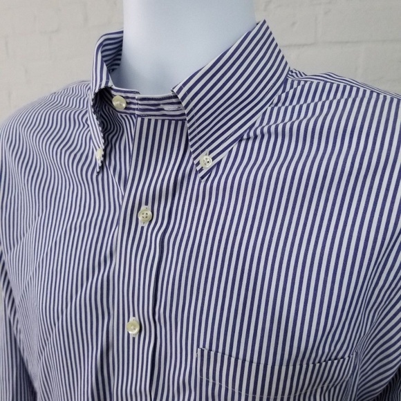 BROOKS BROTHERS Mens Long Sleeve Button Front Sz17 - Picture 4 of 8